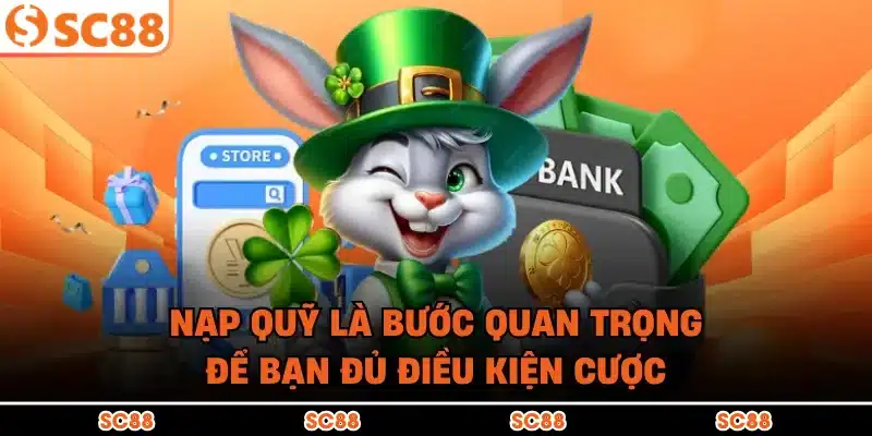 Nạp quỹ là bước quan trọng để bạn đủ điều kiện cược