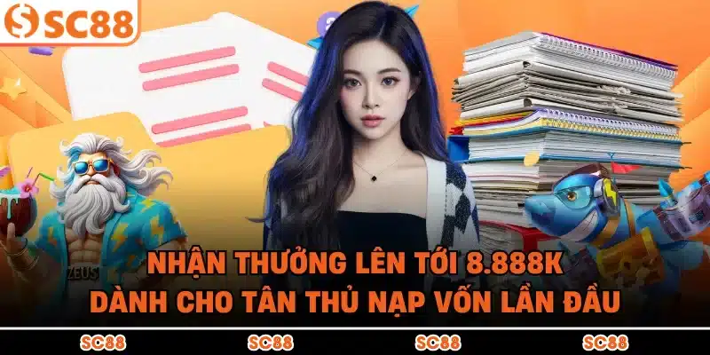 Nhận giải thưởng lên tới 8.888K dành cho tân thủ nạp vốn lần đầu